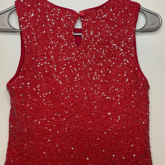 Cupcake & Cashmere Red Sequin Crop Top Size XS - Picture 2 of 6